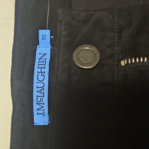 NWT J. McLaughlin Black Lenni Velvet Kick Flare Pants: Black: Size- 10 - Picture 5 of 13